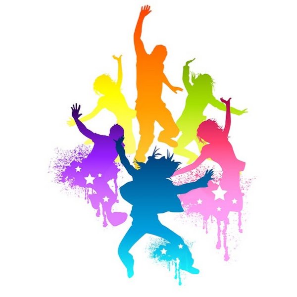 Силуэт цветной