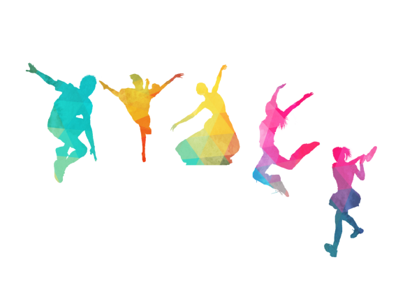 Цветные силуэты людей