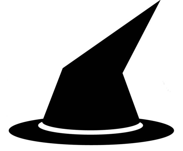 Шляпа ведьмы трафарет