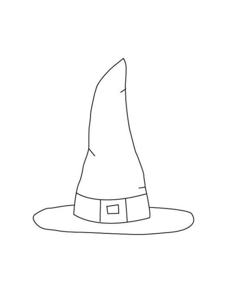 Шляпа ведьмы трафарет