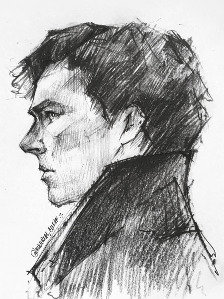 Шерлок Бенедикт Камбербэтч рисунок карандашом