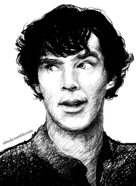 Шерлок Холмс Бенедикт Камбербэтч портрет