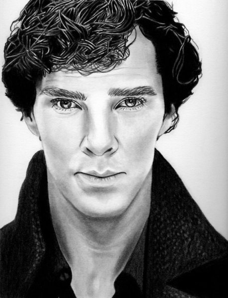 Бенедикт Камбербэтч Шерлок рисунок