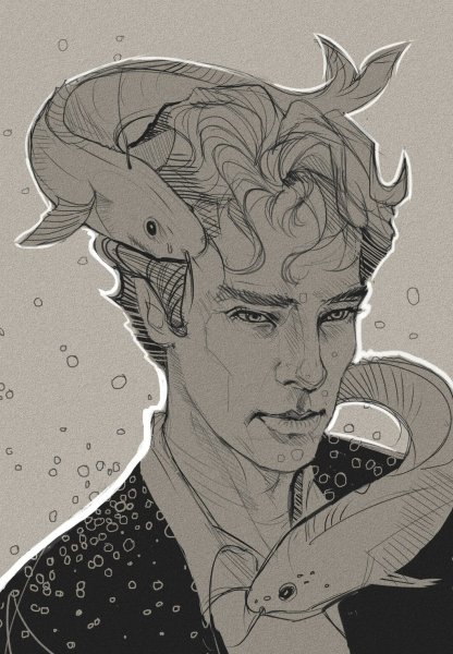 Шерлок Холмс Бенедикт Камбербэтч рисунок легкий