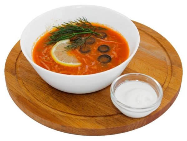 Солянка на белом фоне