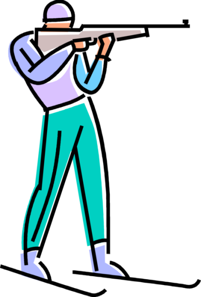 Винтовка биатлониста мультяшные