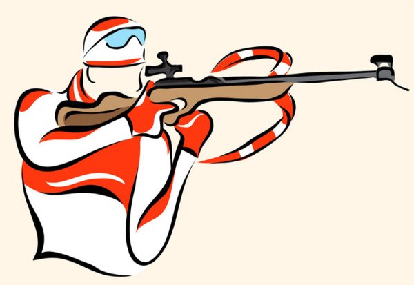 Зимний спорт рисование