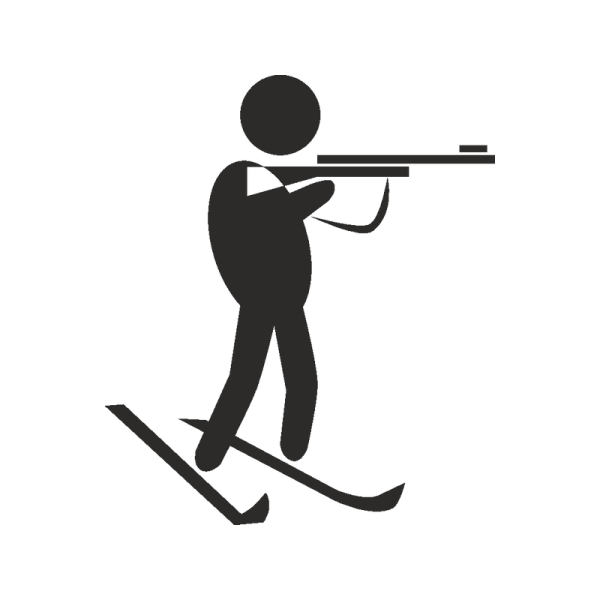 Рисунок карандашом биатлонисты