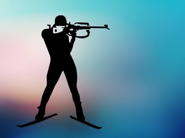 Лыжник силуэт
