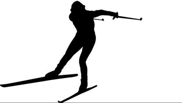 Лыжник рисунок карандашом