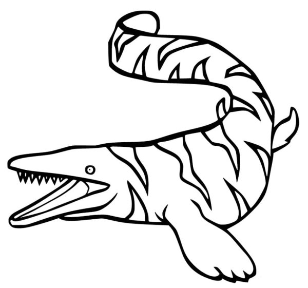 Раскраски мир Юрского периода Мозазавр