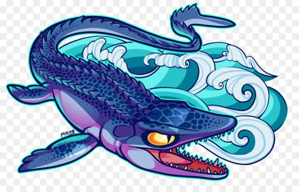 Мозазавр арт для детей