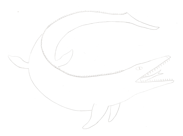 Нарисовать МОЗАЗАВРА