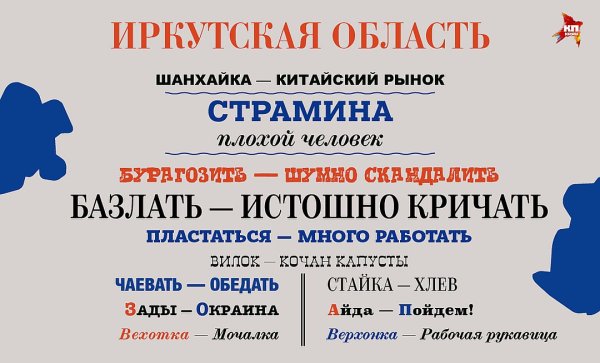 Диалектизмы разных регионов России