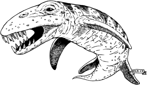 Раскраска динозавры Плезиозавр