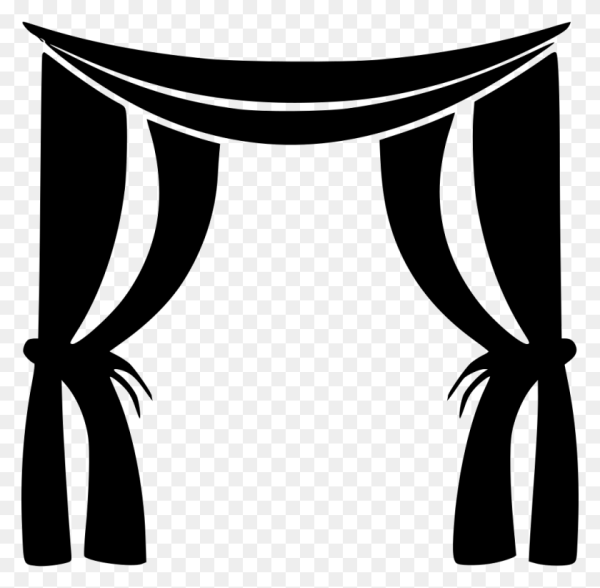 Театральные шторы на прозрачном фоне