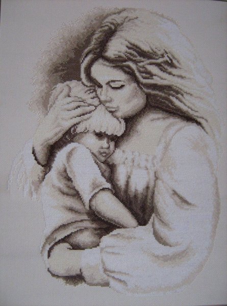 Вышивка крестом материнство