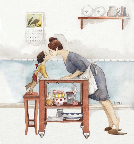 Soosh иллюстрации о семье