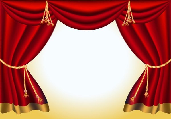 Нарисовать театральный занавес