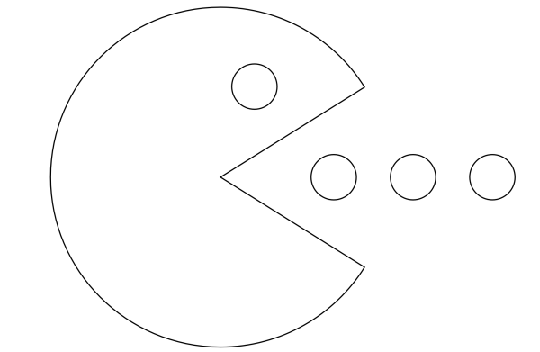 Пакман трафарет