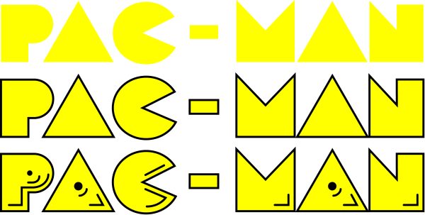 Пакман надпись