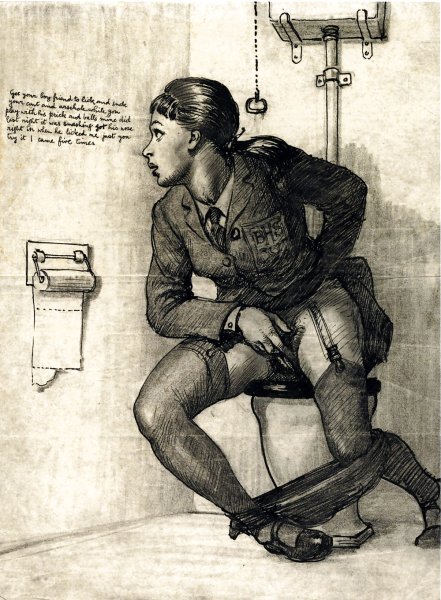 Рисованный женский писсинг