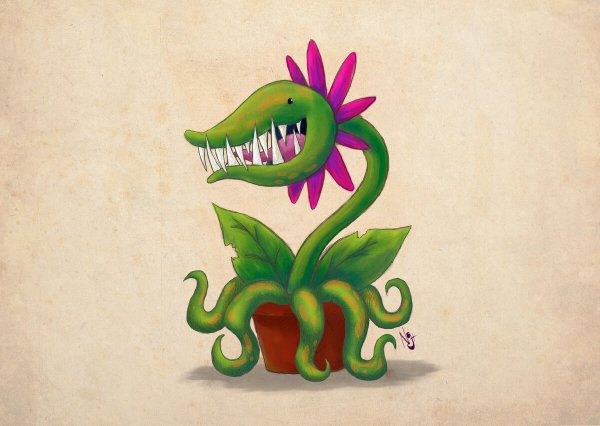 Венерина мухоловка зомби против растений