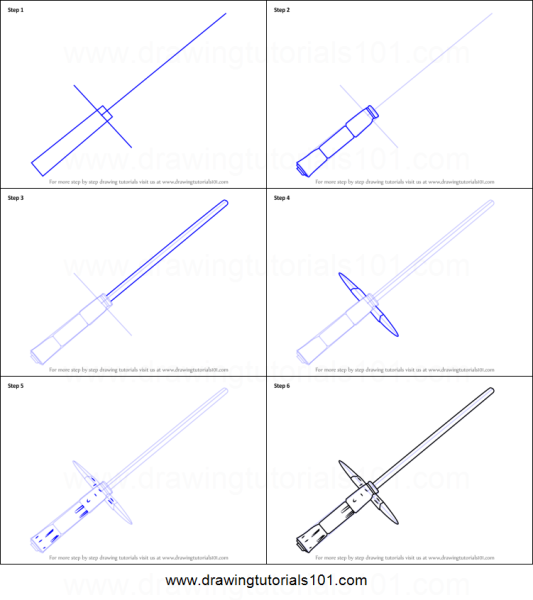 Световой меч Кайло Рена чертеж