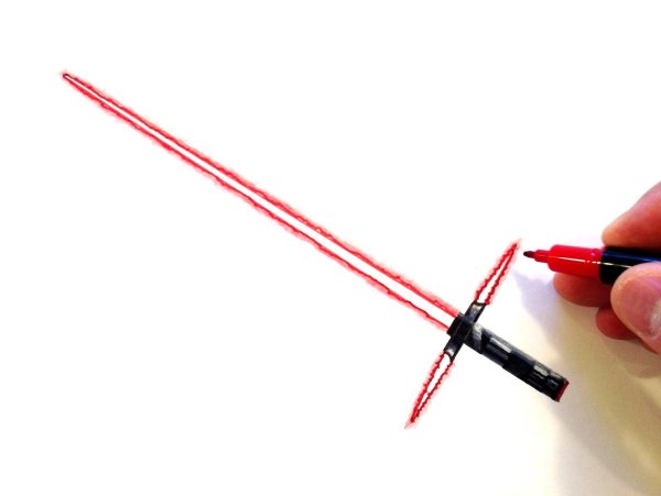 Световой меч нарисованный