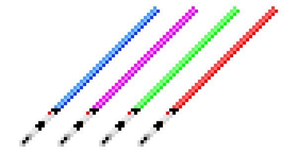 Джедайский меч в пикселях