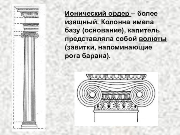 Ионический ордер в архитектуре древней Греции