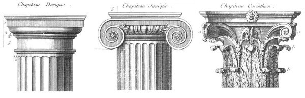 Дорический ионический и Коринфский ордера