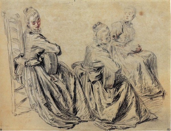 Жан Антуан Ватто сангина