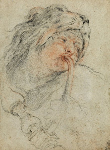 Ватто рисунки сангиной