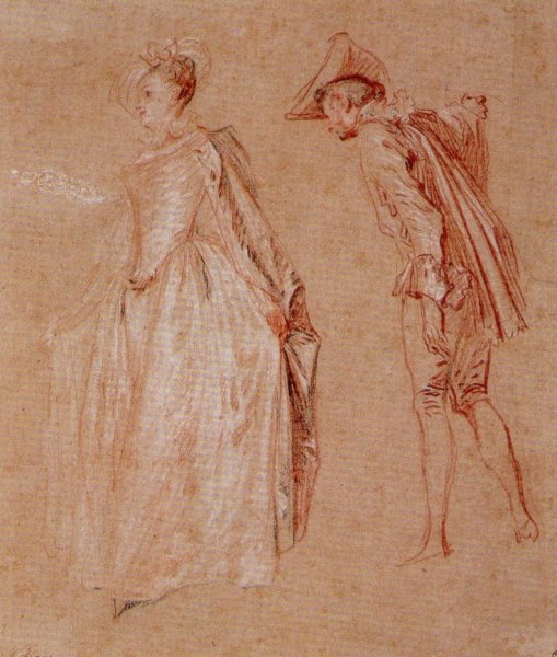 Жан Антуан Ватто сангина