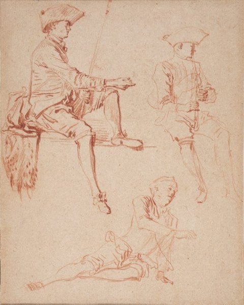 Жан Антуан Ватто сангина