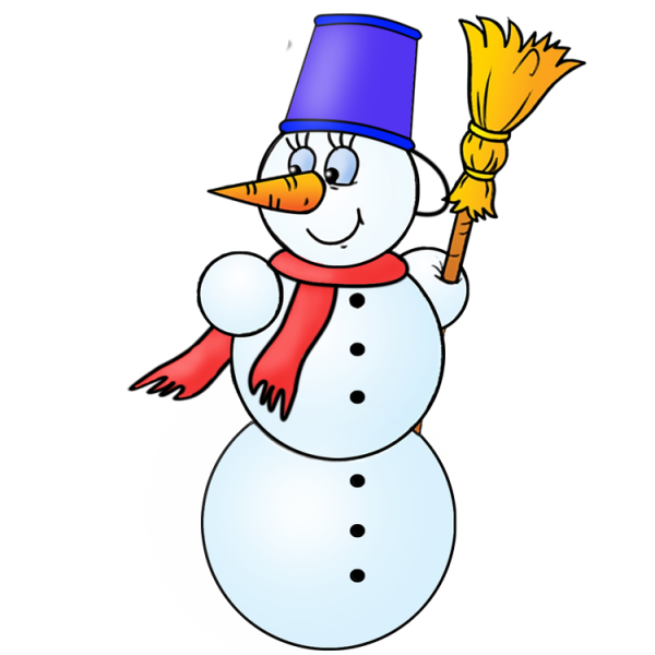 Снеговик на прозрачном фоне