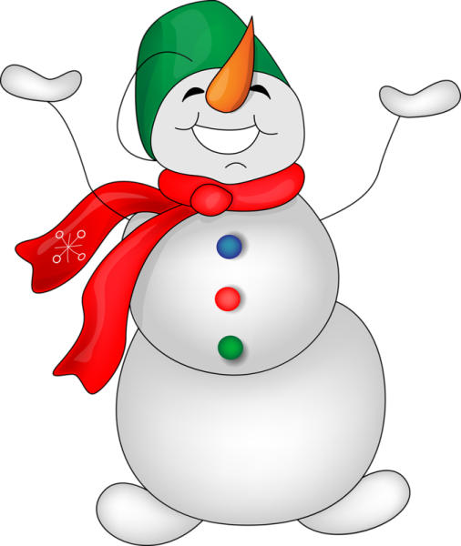 Снеговик на прозрачном фоне