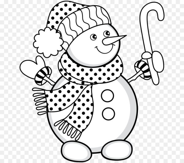 Снеговик черно белый