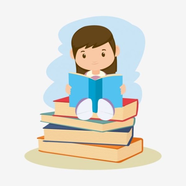 Векторный дети с книгами