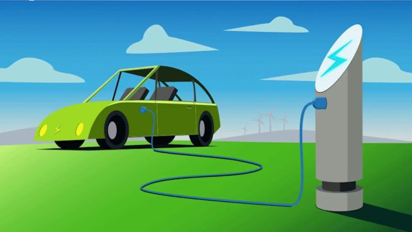 Электромобиль гифка