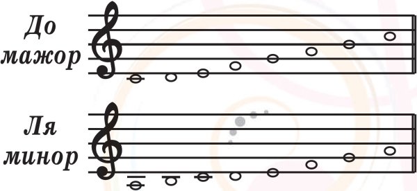 Гамма до мажор в нотной тетради