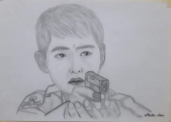Сон Джун ки рисунок