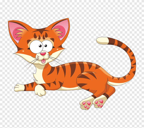 Рыжий кот мультяшный