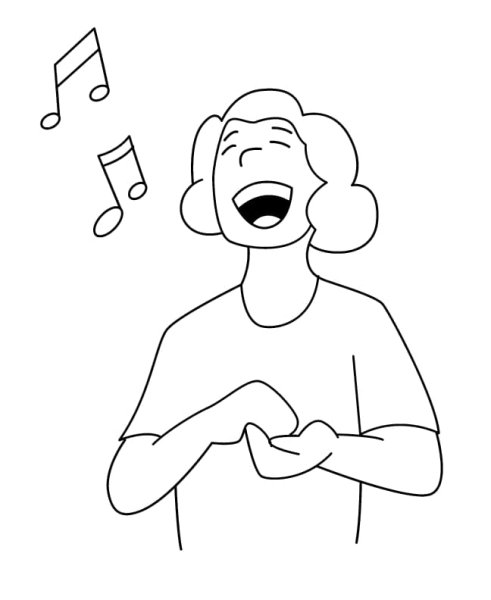 Вокал раскраска