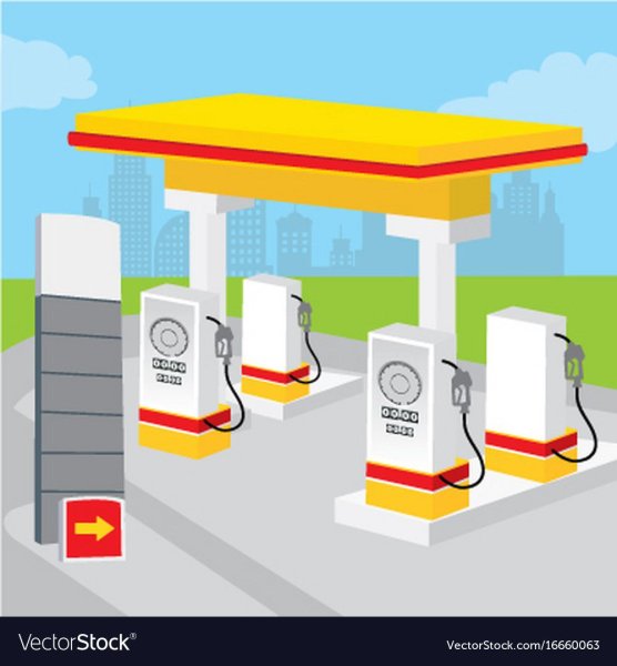 Автозаправка мультяшная