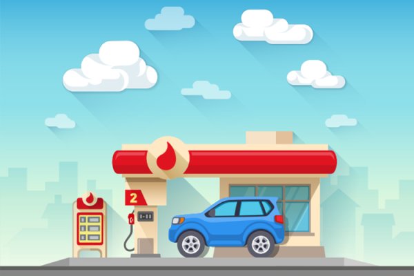 Автозаправка мультяшная