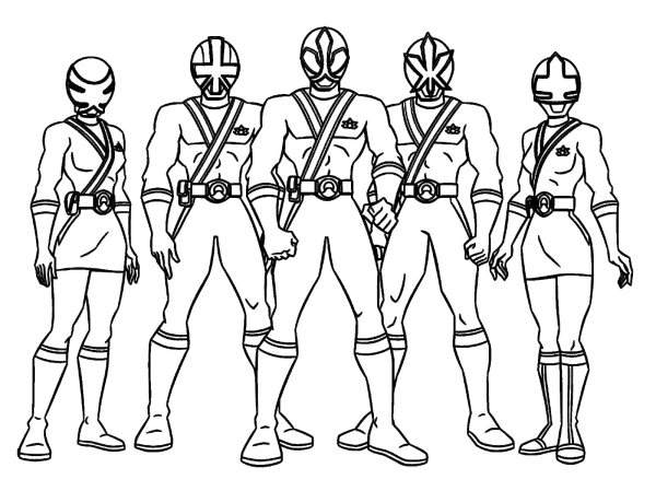 Раскраска Пауэр Рейнджерс