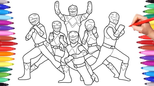 Раскраски рейнджеры Дино заряд