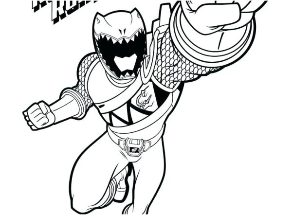 Раскраски Могучие рейнджеры Дино заряд